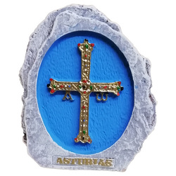Cruz de la Victoria decorada piedra sobremesa pequeña