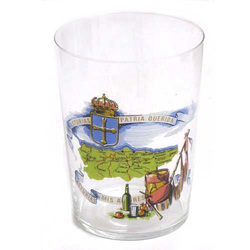 Vasos sidra calca - mapa de Asturias