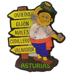 Imán metal asturiano escanciando Señales