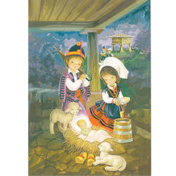 Postal navidad motivos asturianos 6