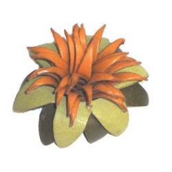 Broche flor de piel 