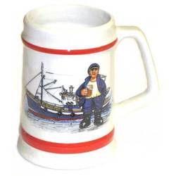 Jarra porcelana varios motivos marineros